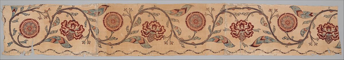 Textile Fragment, Cotton; painted 