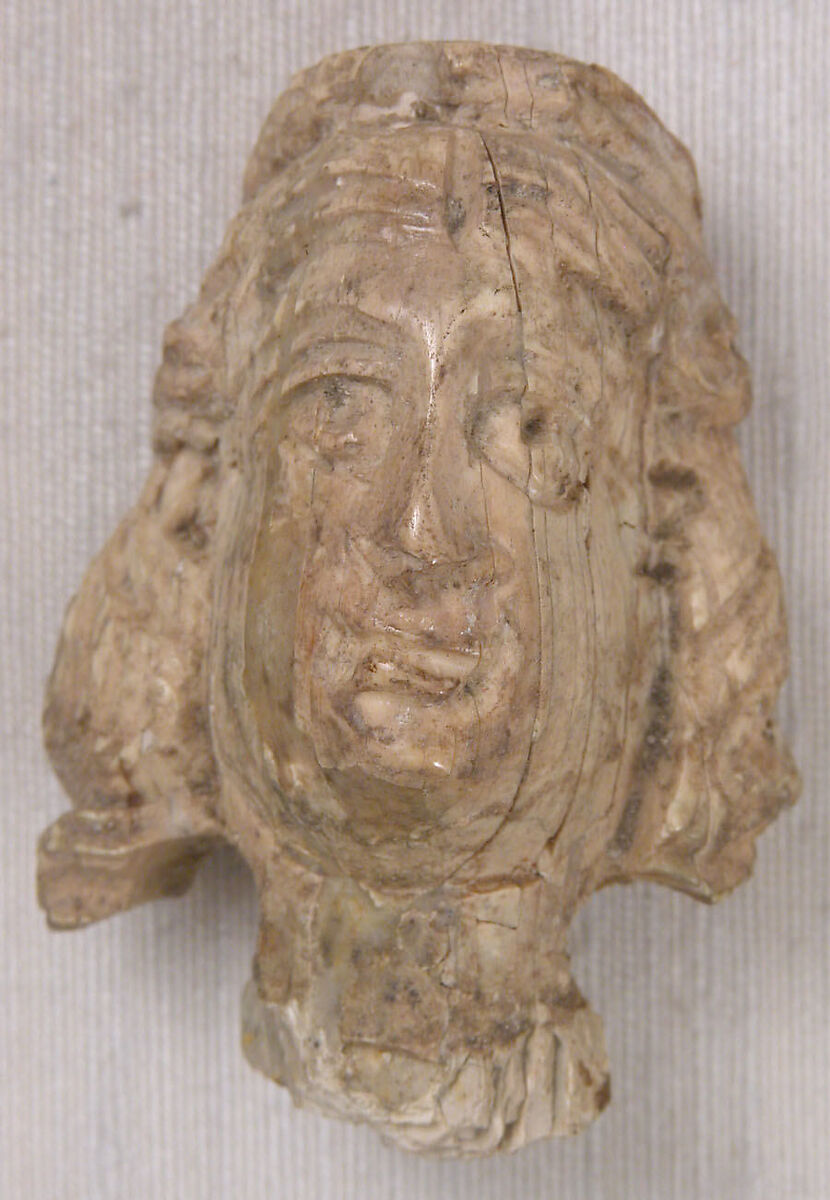 Head of a Figure, Ivory or wood; carved and incised 