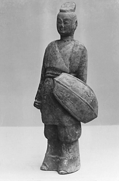 Warrior with Shield, Earthenware with pigment, China 