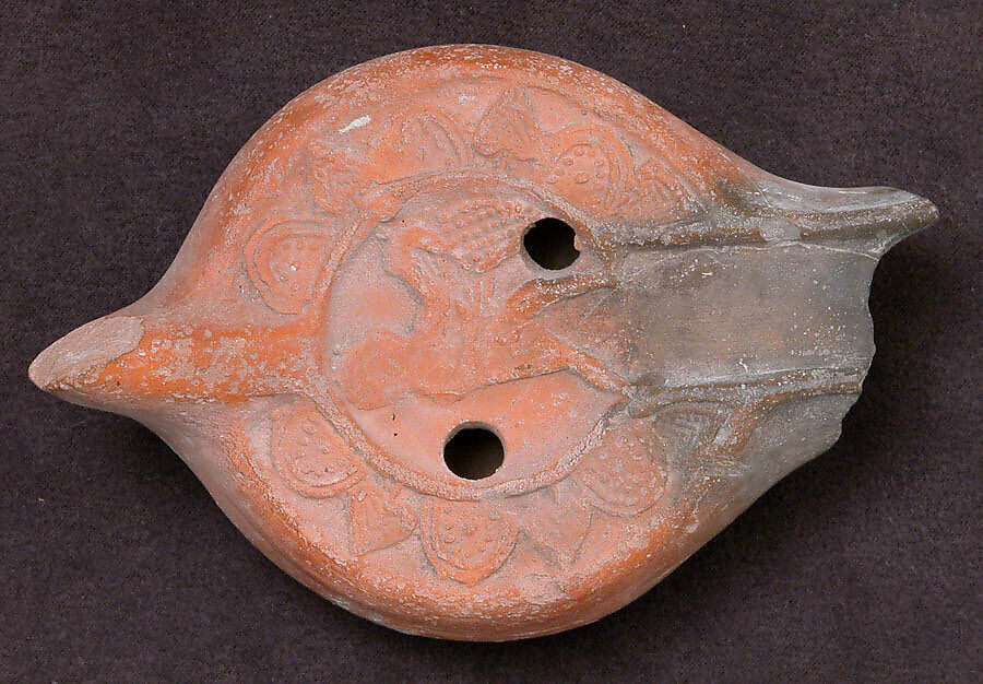Lamp, Earthenware; molded 