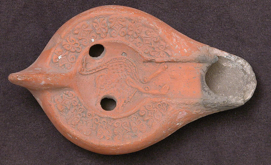 Lamp, Earthenware; molded 