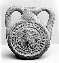 Ampulla (Flask) of Saint Menas, Earthenware; molded