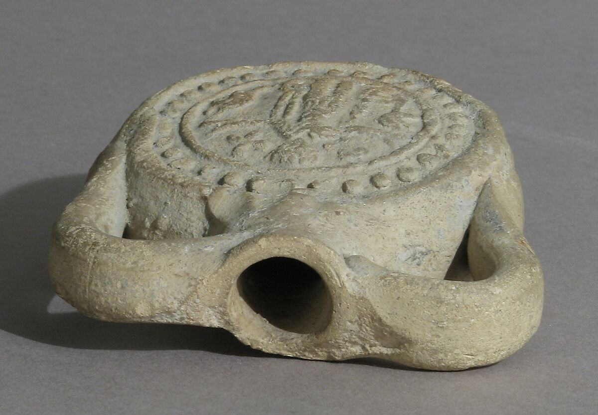 Ampulla (Flask) of Saint Menas, Earthenware; molded