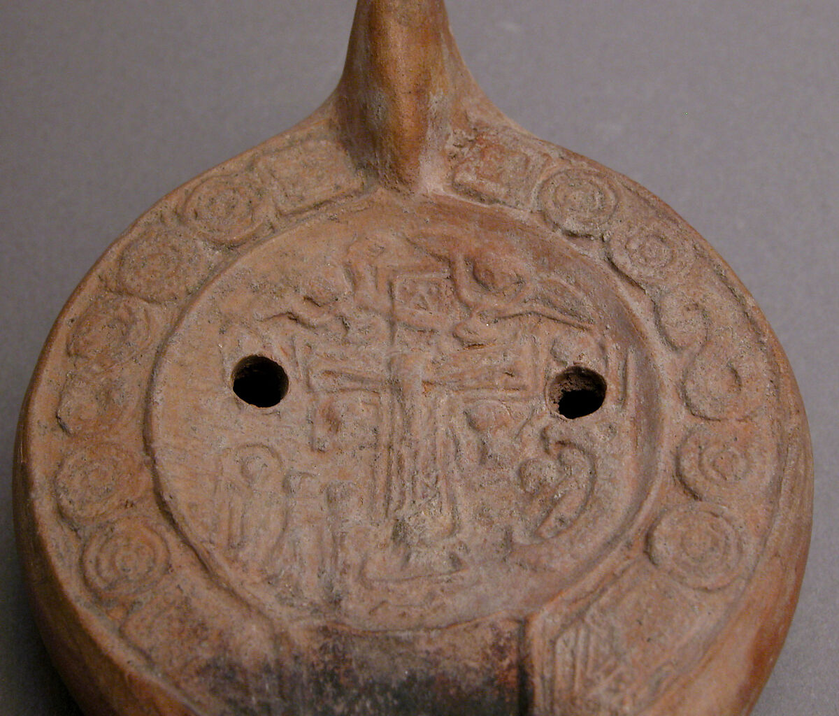 Lamp, Earthenware; molded