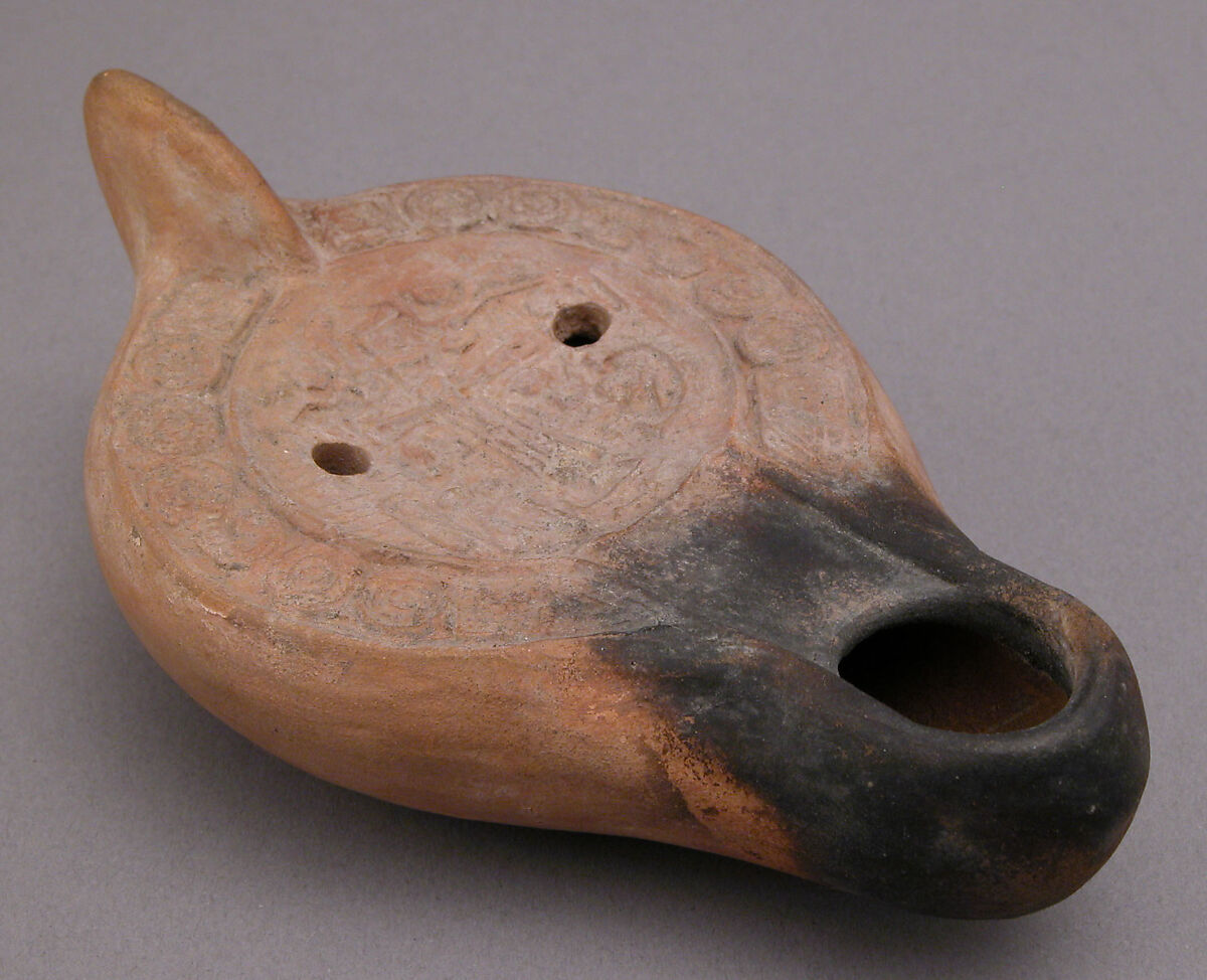 Lamp, Earthenware; molded