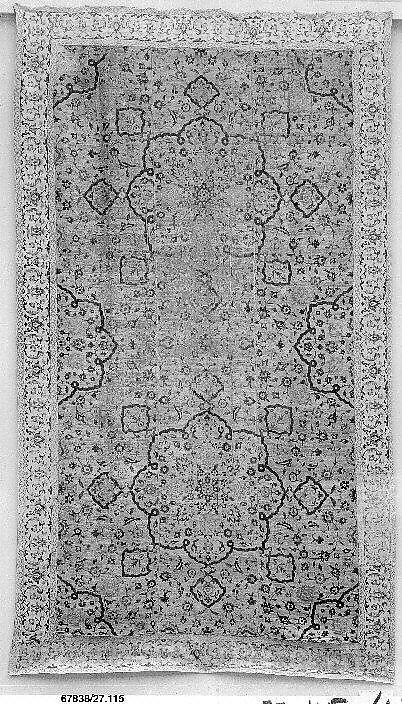 Velvet and Silk Carpet, Silk, metal wrapped thread; cut and voided velvet, brocaded