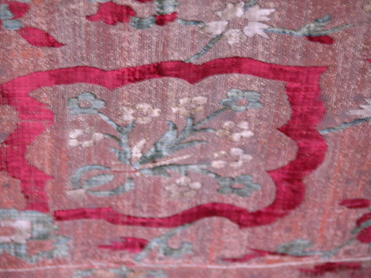 Velvet and Silk Carpet, Silk, metal wrapped thread; cut and voided velvet, brocaded
