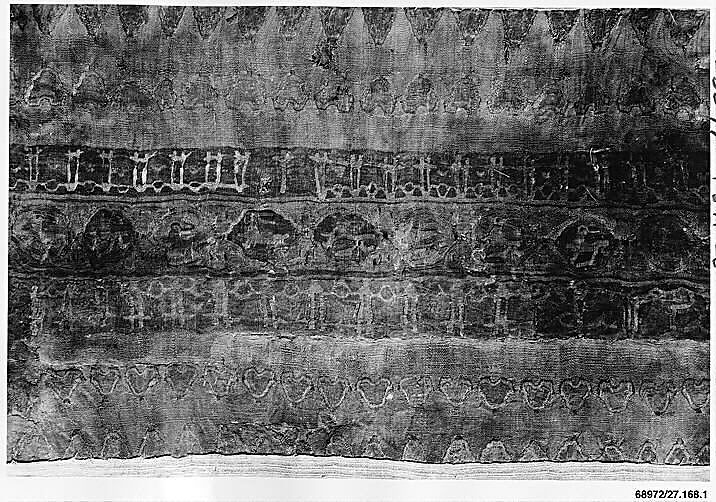 Textile Fragment, Linen and silk