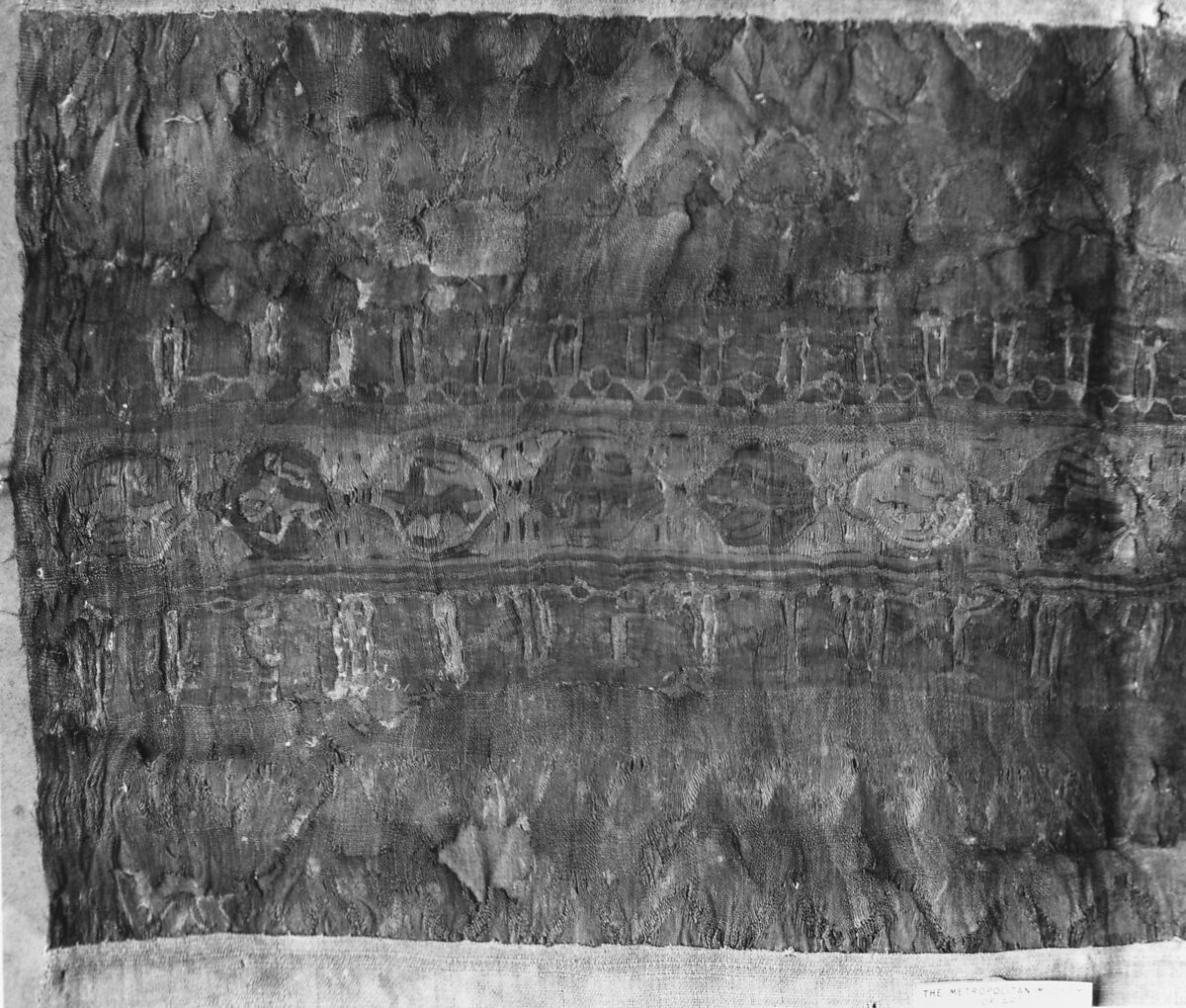 Textile Fragment, Linen and silk