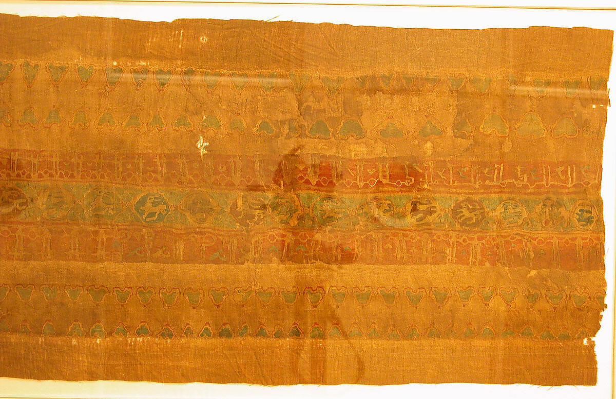 Textile Fragment, Linen and silk