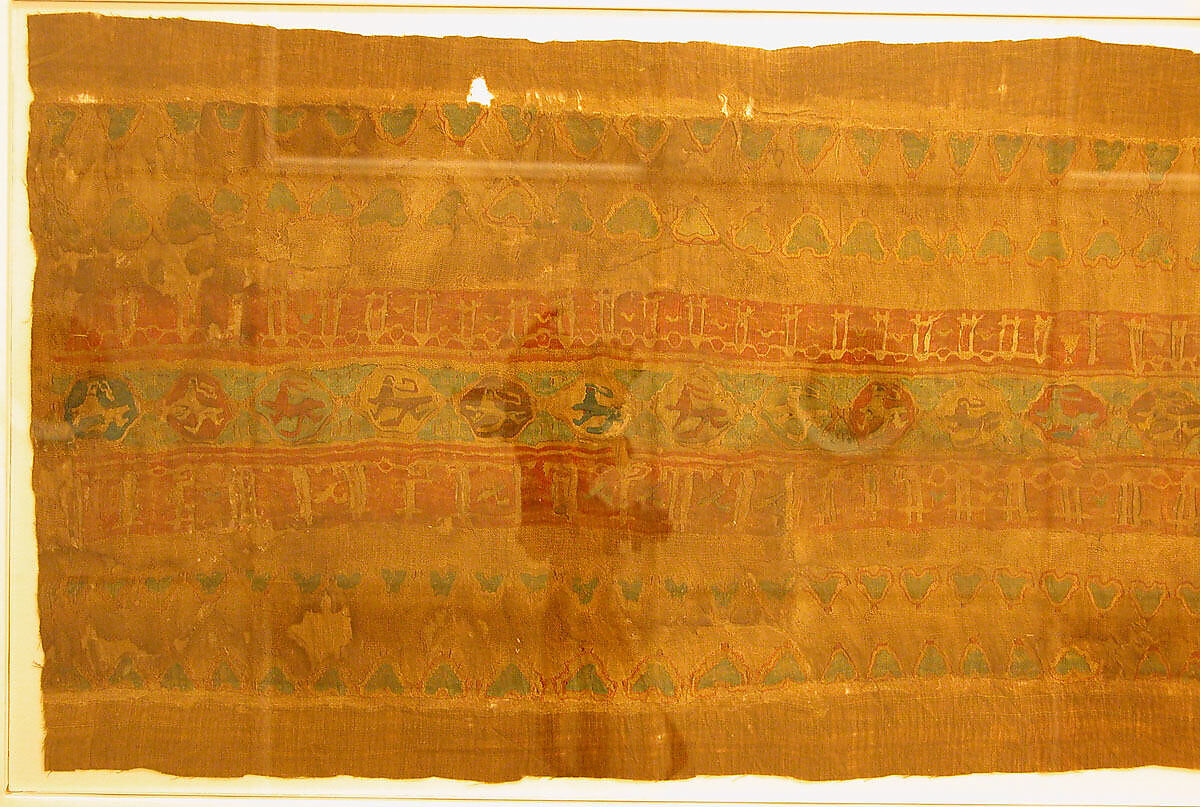 Textile Fragment, Linen and silk 