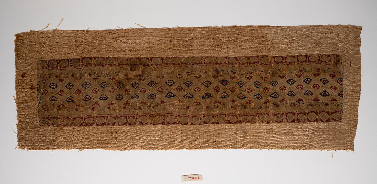 Textile Fragment, Linen and silk 