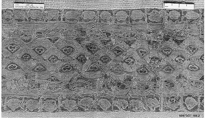 Textile Fragment, Linen and silk