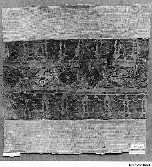 Textile Fragment, Linen and silk