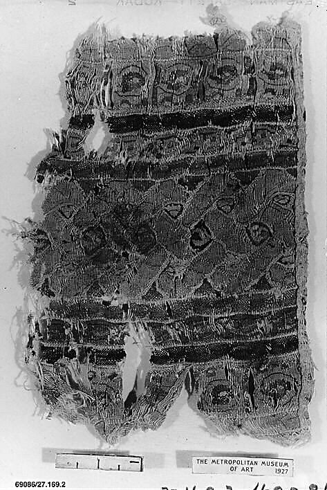 Textile Fragment, Linen and silk
