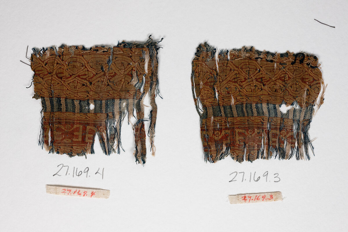 Textile Fragment, Linen and silk