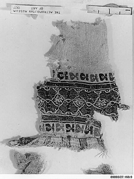 Textile Fragment, Linen and silk