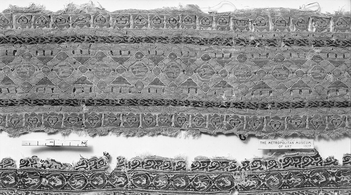 Textile Fragment, Cotton and silk; tapestry weave