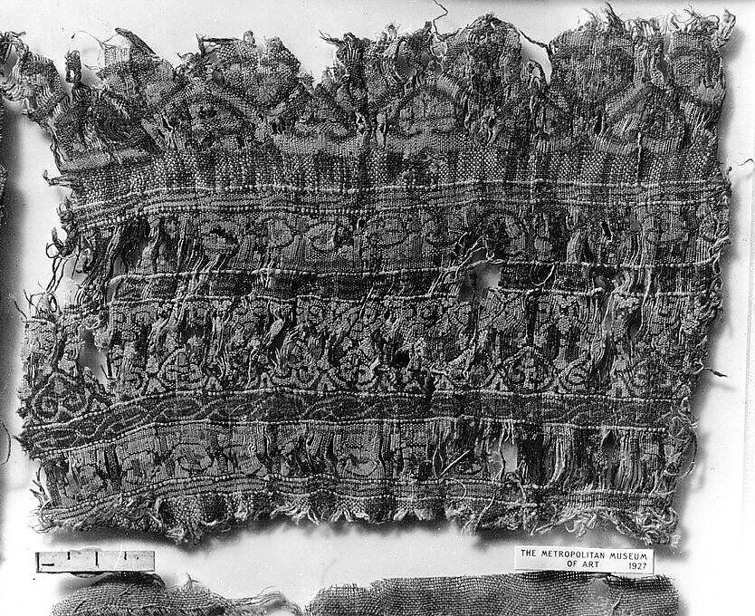 Textile Fragment, Linen and silk