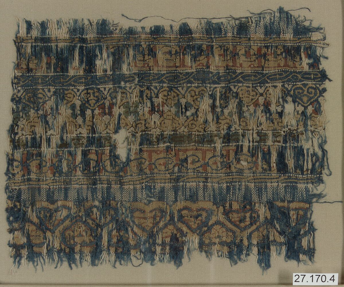 Textile Fragment, Linen and silk