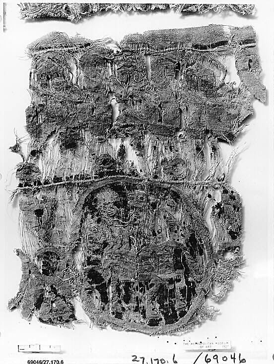 Textile Fragment, Linen and silk