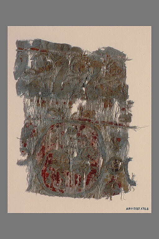 Textile Fragment, Linen and silk 