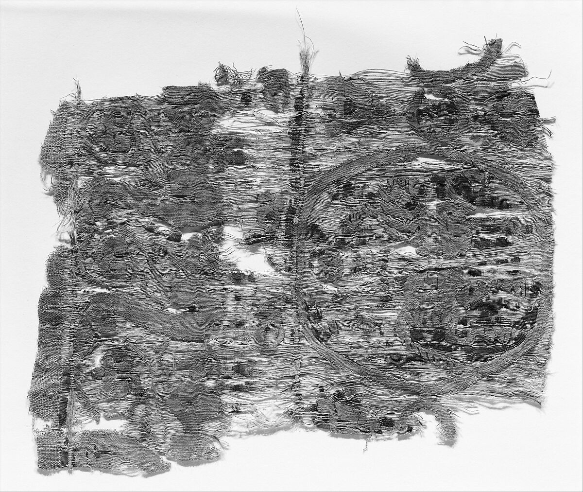 Textile Fragment, Linen and silk