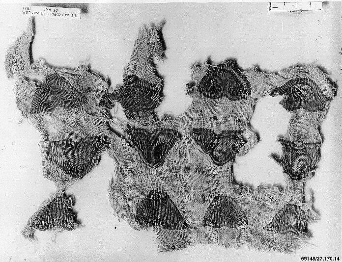 Textile Fragment, Linen, silk; tapestry weave