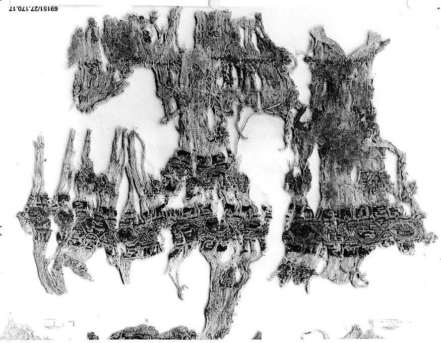 Textile Fragment, Cotton, silk