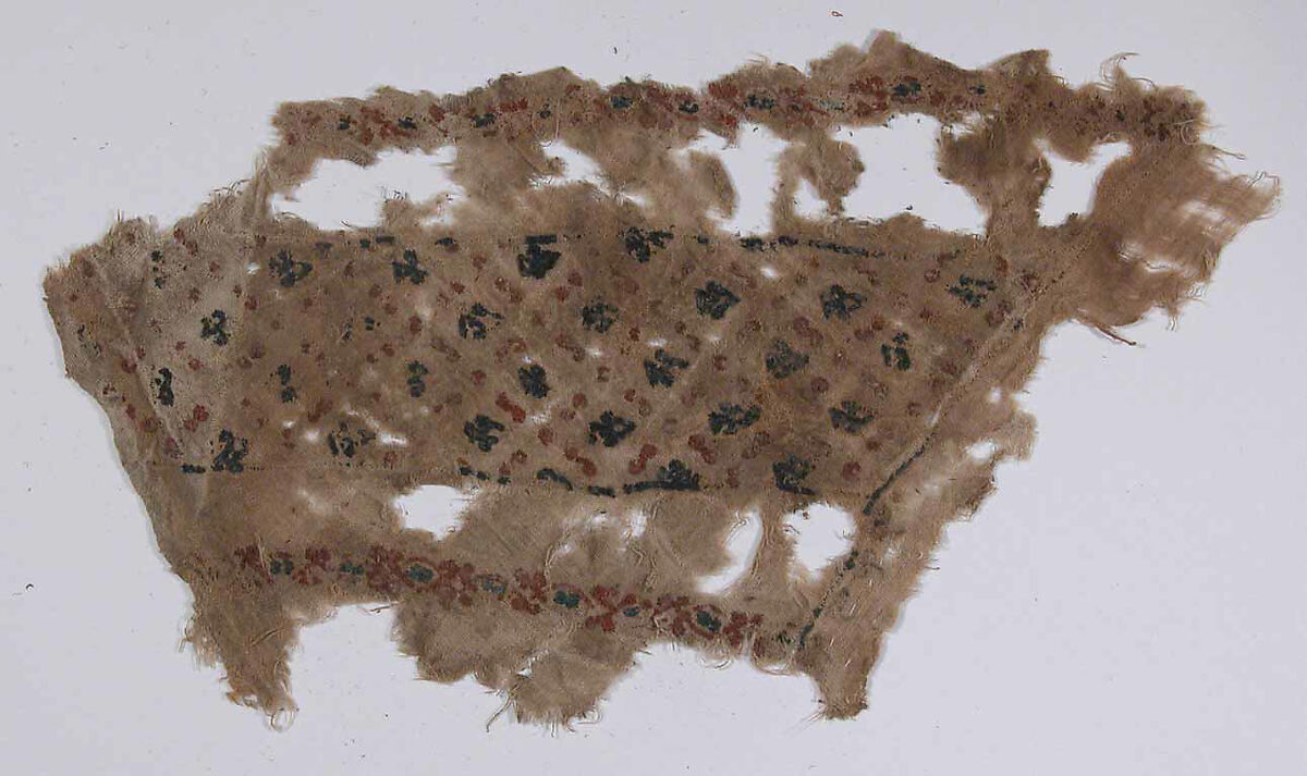 Textile Fragment, Cotton, silk 