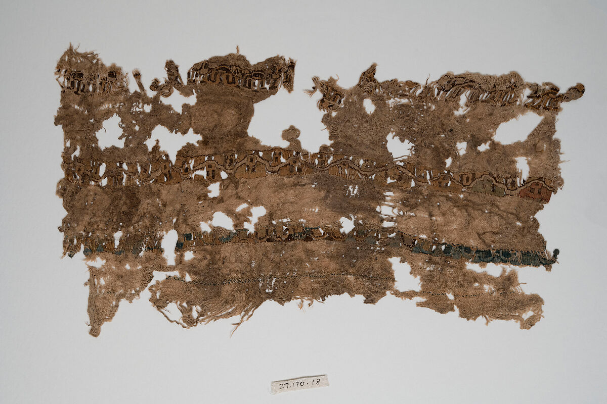 Textile Fragment, Cotton and silk 