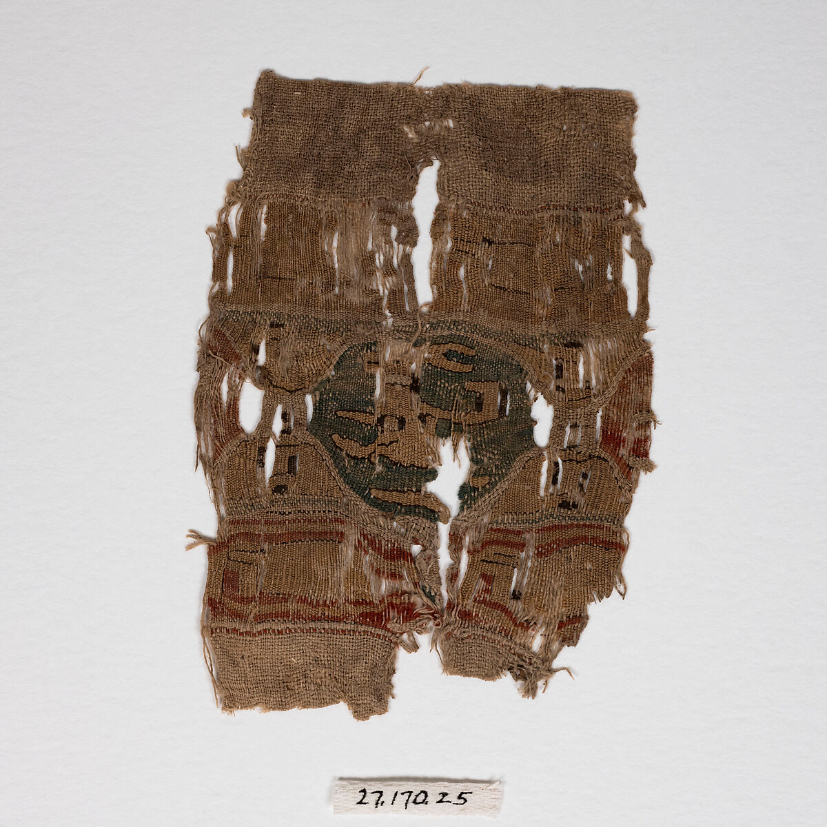 Textile Fragment, Cotton and silk; tapestry woven 