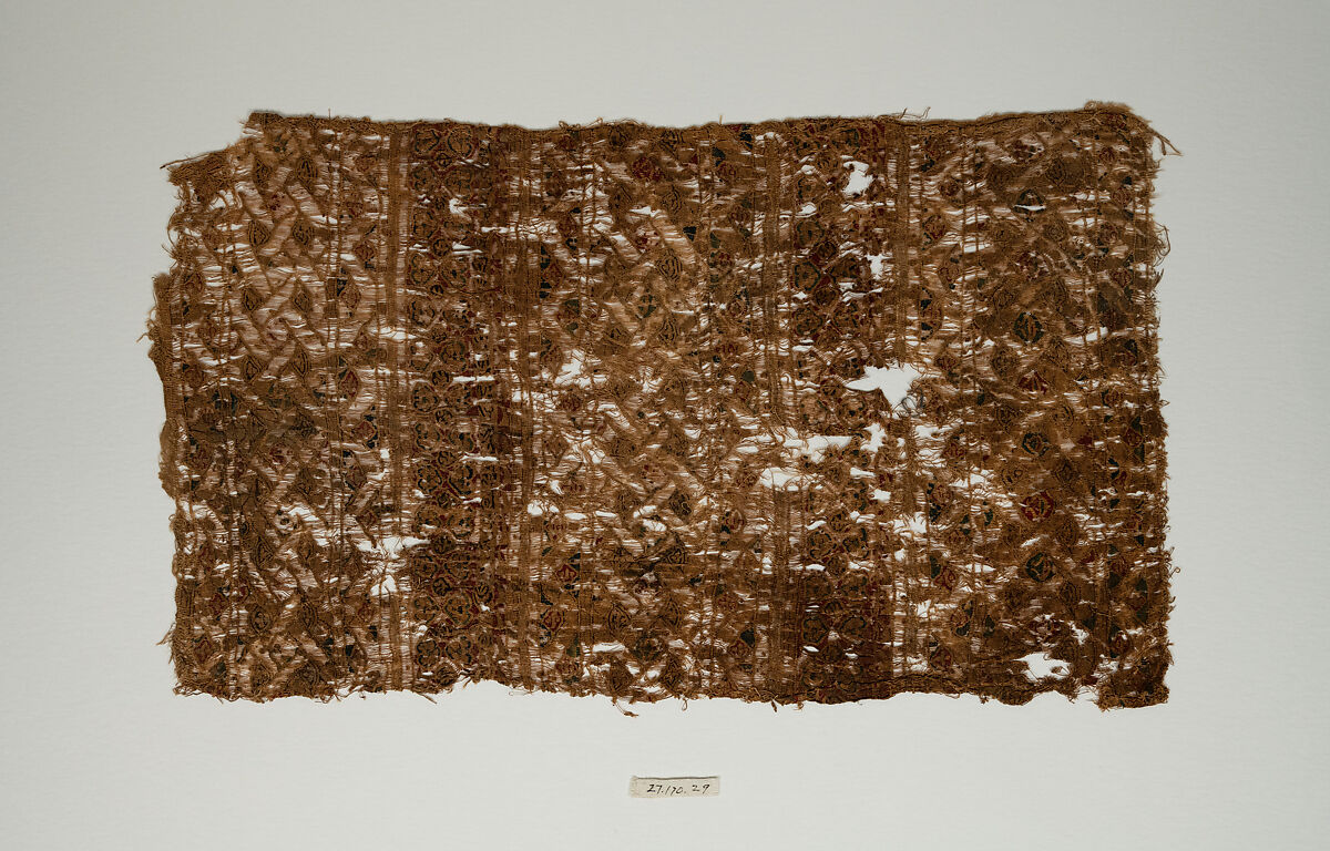 Textile Fragment, Silk and linen 