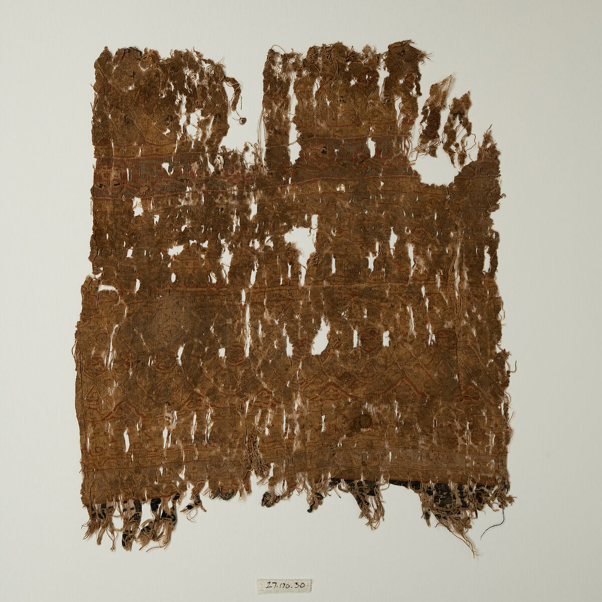 Textile Fragment, Linen, silk 