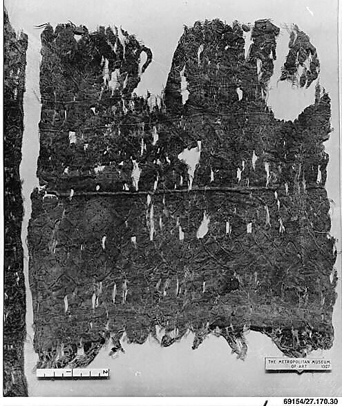 Textile Fragment, Linen, silk