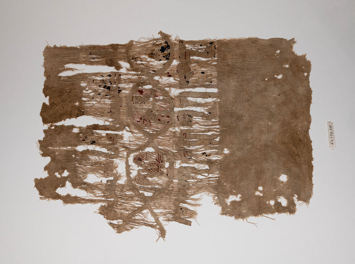 Textile Fragment, Cotton and silk 