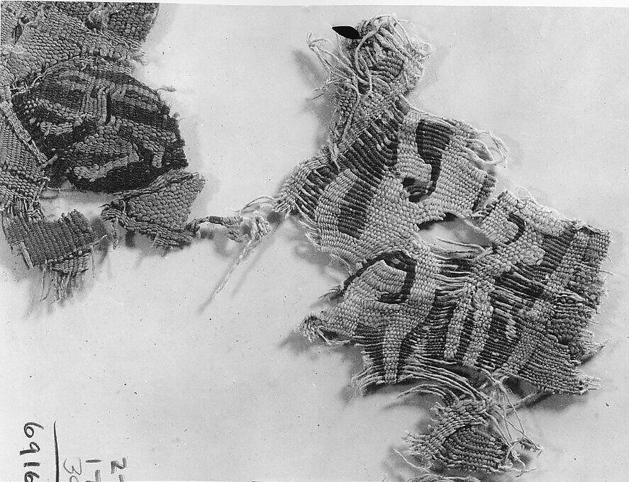 Textile Fragment, Linen and silk; tapestry woven