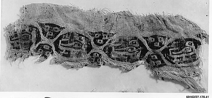 Textile Fragment, Linen and silk 