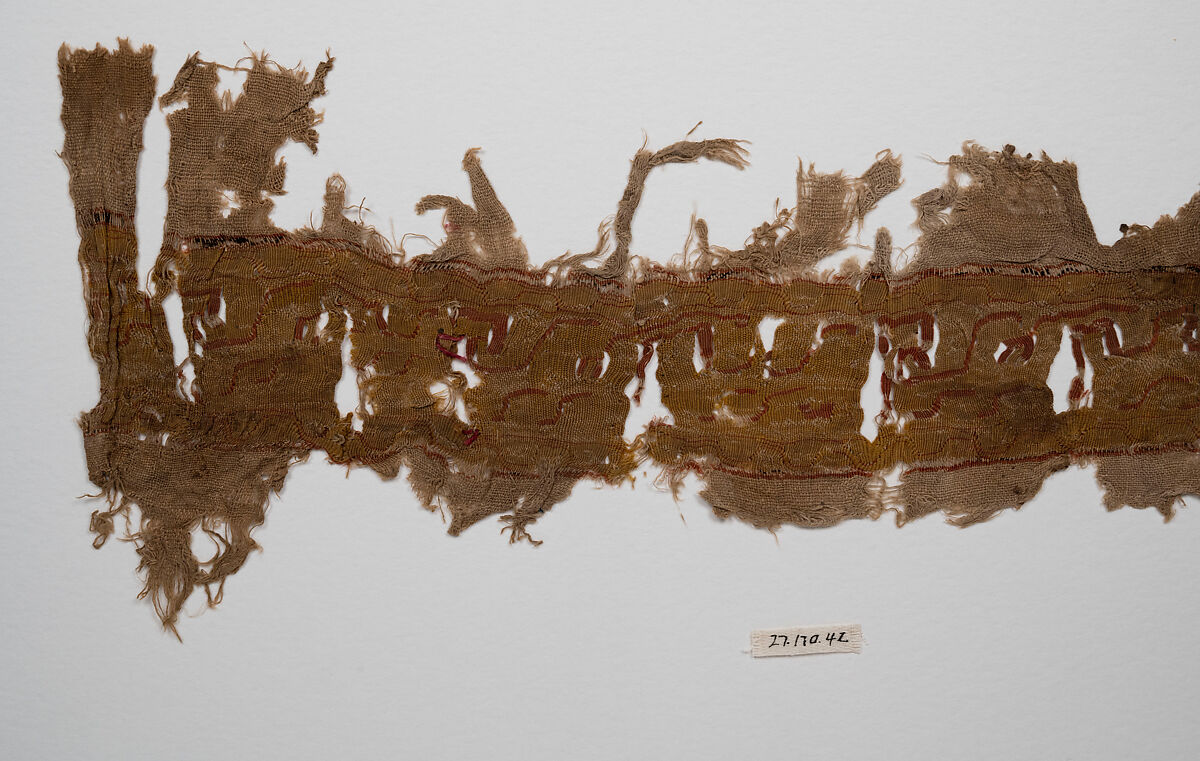 Textile Fragment, Linen and silk