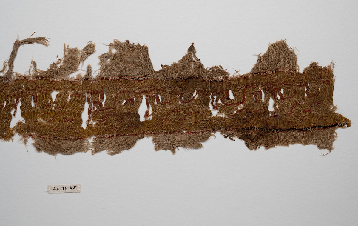 Textile Fragment, Linen and silk