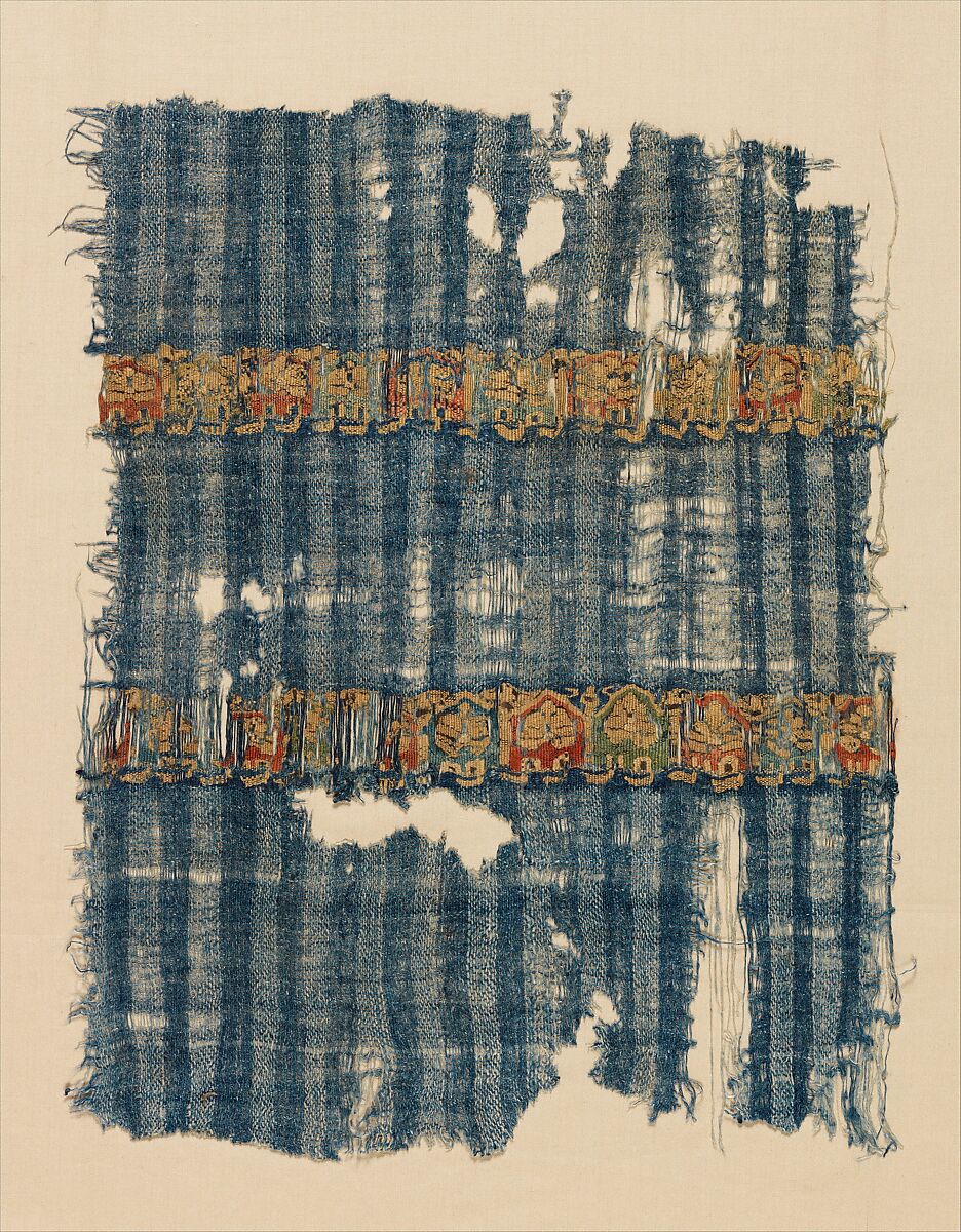 Textile Fragment, Linen and silk 