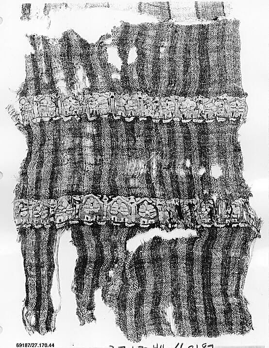 Textile Fragment, Linen and silk