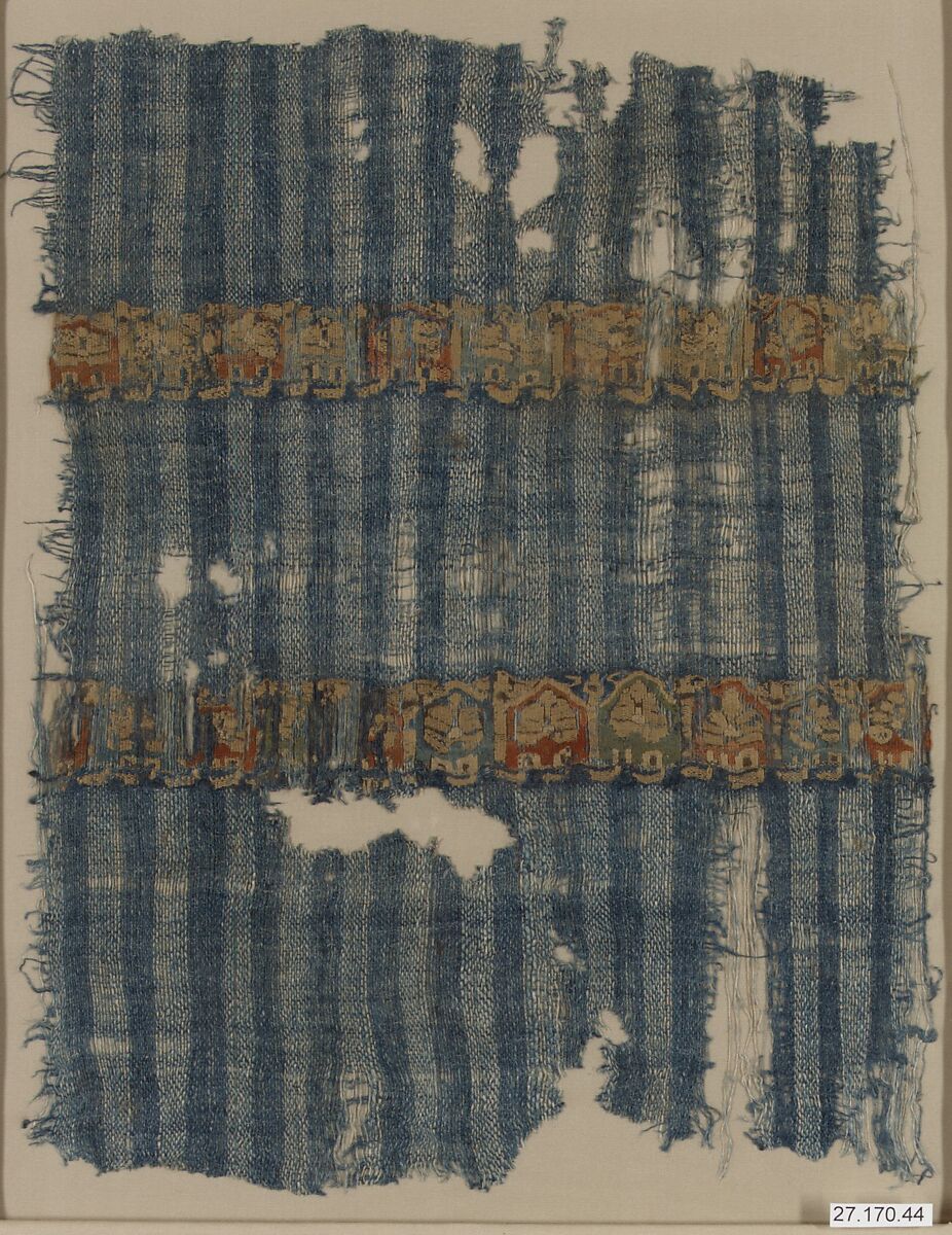 Textile Fragment, Linen and silk