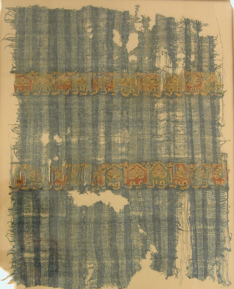 Textile Fragment, Linen and silk