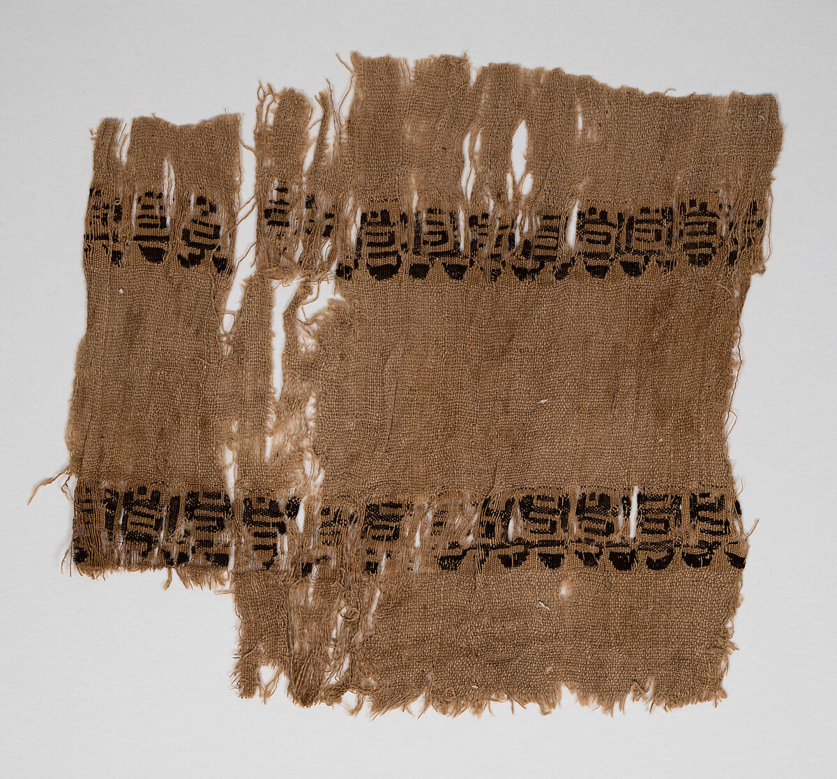 Textile Fragment, Linen and silk; tapestry woven 