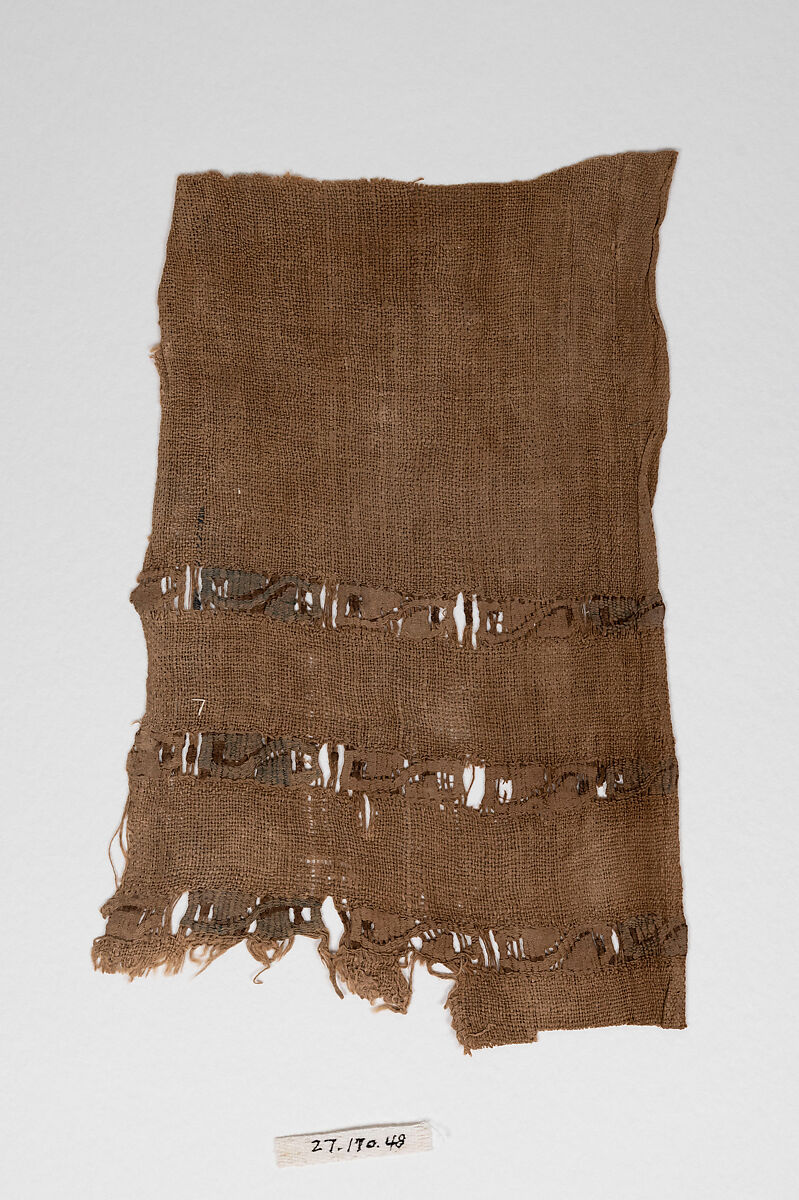 Textile Fragment, Linen, silk 