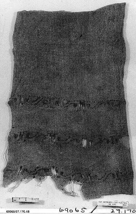 Textile Fragment, Linen, silk