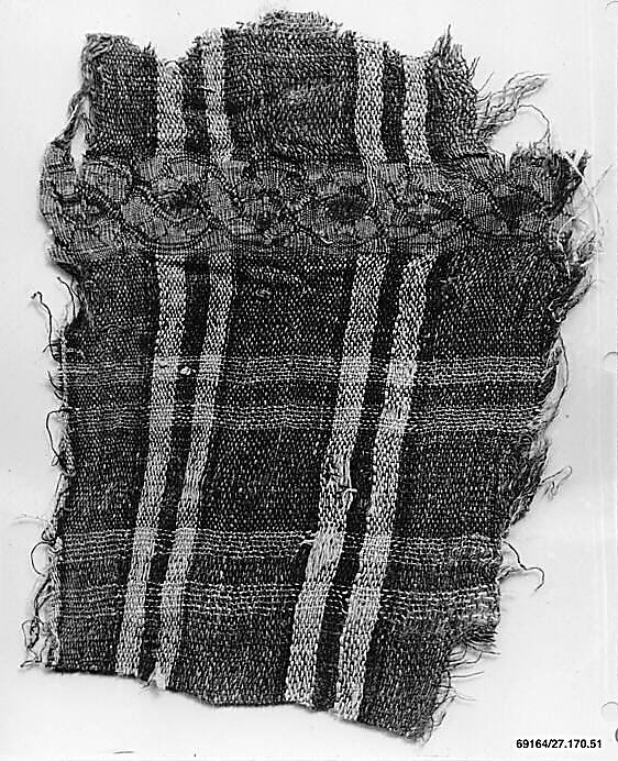 Textile Fragment, Linen and silk 