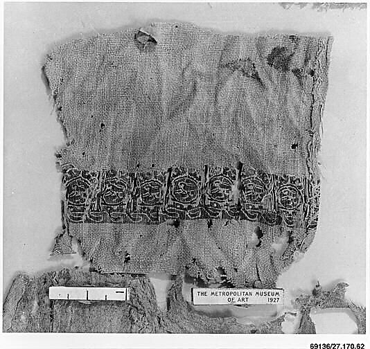 Textile Fragment, Linen and silk