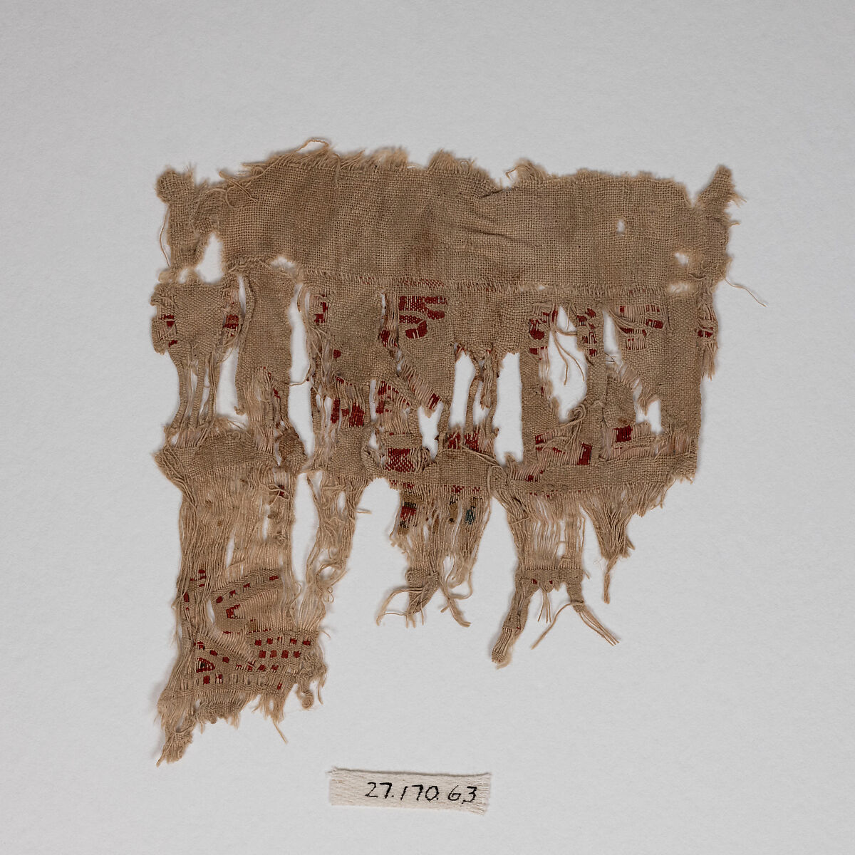 Textile Fragment, Linen and silk 